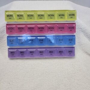 Apex 7 Day MediPlanner, Pill Organizer, 4-times-a-day Medication Planning